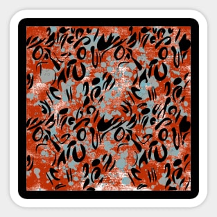 Modern abstract distressed texture digital Sticker
